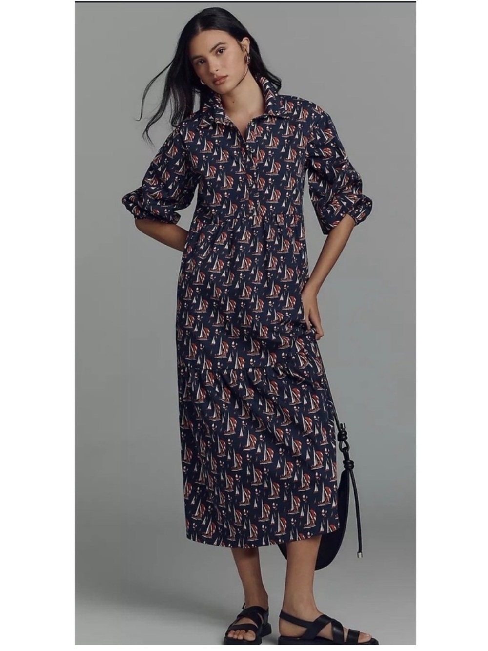 Anthropologie - Maeve Bettina dress with sailboats size 1XL